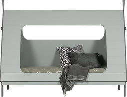 WOOOD Tipi Bed Excl. Lade - Grenen - Betongrijs - 163x215x106