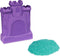 Kinetic Sand - Zandkasteel Speelkoffertje met 453 g blauwgroen origineel kinetisch zand - multifunctioneel speelvak en opbergbak - Sensorisch speelgoed