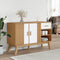 vidaXL - Dressoir - OLDEN - 114x43x73,5 - cm - massief - grenenhout - wit - en - bruin