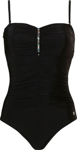 Pastunette Beach - Beach Beauty - Corrigerend Badpak met Soft Cups - Zwart - Maat 40