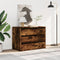 vidaXL - Ladekast - 80x41x58 - cm - bewerkt - hout - gerookt - eikenkleurig