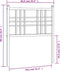 vidaXL - Hoofdbord - 80 - cm - metaal - wit