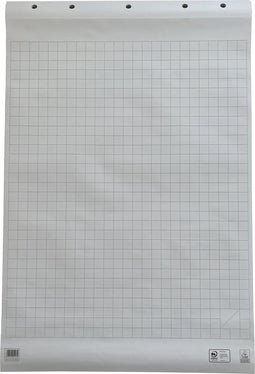 Work - Flipover papier - 1 stuk - 65x98cm - 50 vel - geruit/blanco - opgerold in doos