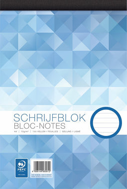 Work – kopgeniet schrijfblok - A4 - lijn - 100 vel – pak van 5