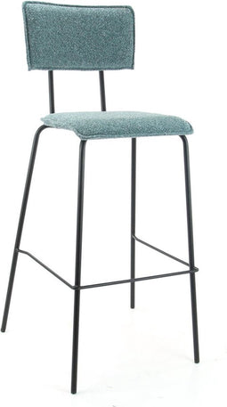 Workliving Barkruk Hoog Bo Society - Boucle Petrol