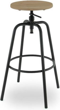 Workliving Barkruk Hoog Rond - Blank Eiken