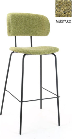 Workliving Barkruk Hoog Society Bo - Boucle Mustard