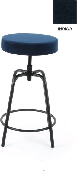 Workliving Barkruk Laag Rond - Velvet Earth Indigo