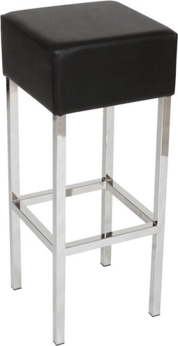 Workliving Barkruk Skai - Zwart / Chroom