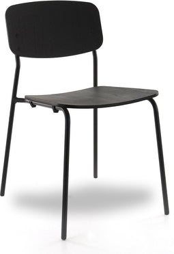 Workliving Bianca Eetkamerstoel - Houten Design Zwart Eiken