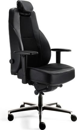 Workliving Delta-3 Mirage en Leer - Ergonomische 24-uurs Bureaustoel