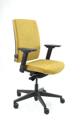 Workliving Eva Comfort Geel Regain - Bureaustoel Ergonomisch (N)EN 1335