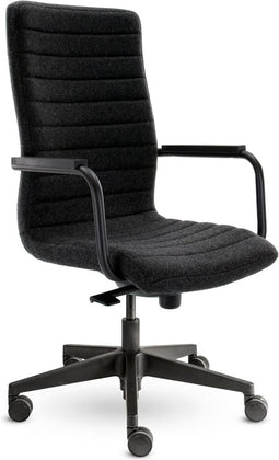 Workliving Homy Design Bureaustoel - Antraciet Wolvilt Fenice