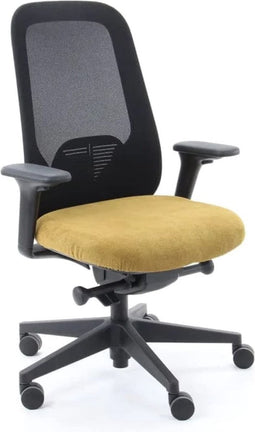Workliving Nora Mesh Geel Regain - Bureaustoel Ergonomisch Design NEN1335