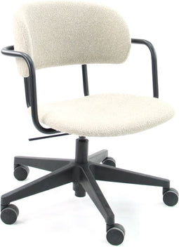 Workliving Puur Design Bureaustoel - Society Boucle Shitake - Met Schuifzitting