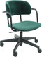 Workliving Puur Design Bureaustoel - Velvet Earth Teal - Met Schuifzitting