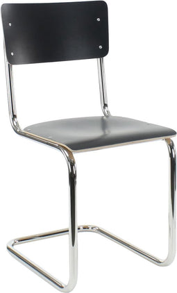 Workliving School Sledeframe Eetkamerstoel - Zwart