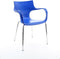 Workliving Stapelbare Stoel Jim - Blauw Aluminium Onderstel