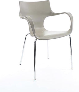 Workliving Stapelbare Stoel Jim - Creta Aluminium Onderstel