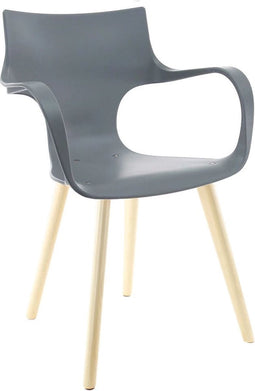 Workliving Stapelbare Stoel Jim - Middengrijs