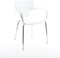 Workliving Stapelbare Stoel Jim - Wit Aluminium Onderstel