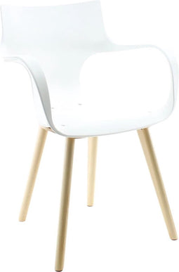 Workliving Stapelbare Stoel Jim - Wit
