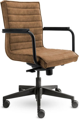 Workliving Thuishaven Bureaustoel - Vegan Leer Cognac