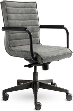 Workliving Thuishaven Bureaustoel - Vegan Leer Grijs