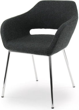 Workliving Vergaderstoel Milaan Fenice wolvilt - Antraciet