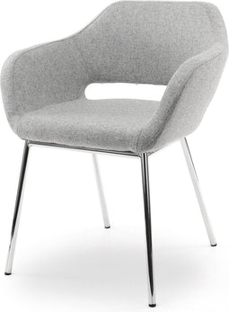 Workliving Vergaderstoel Milaan Fenice wolvilt - Lichtgrijs