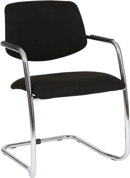 Workliving Vergaderstoel X5 - Sledeframe - Mirage Zwart - frame chroom