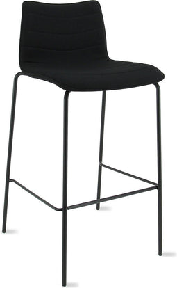 Workliving Verona Barkruk 75 cm - stof Mirage zwart - frame zwart