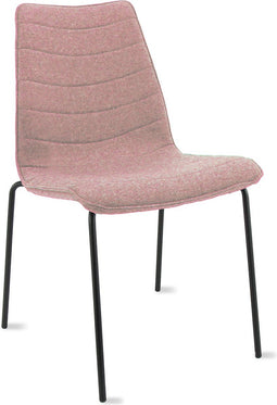 Workliving Verona Eetkamerstoel / Vergaderstoel - Wolvilt Fenice 152 zachtroze - frame zwart