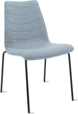 Workliving Verona Eetkamerstoel / Vergaderstoel - Wolvilt Fenice 351 zachtblauw - frame zwart