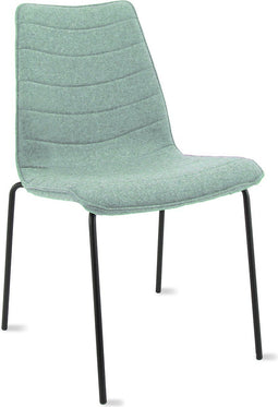 Workliving Verona Eetkamerstoel / Vergaderstoel - Wolvilt Fenice 455 zachtgroen - frame zwart