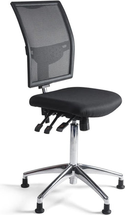 Workliving Werkstoel K Mesh Hoog - Alu onderstel - Glijdoppen - (N)EN 1335 - Baliestoel - Kassastoel