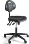 Workliving Werkstoel PU Laag - Nylon onderstel - Wielen - (N)EN 1335 - Baliestoel - Kassastoel