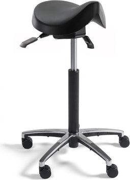 Workliving Zadelkruk PU - PU Zitting - Alu onderstel - Bureaukruk