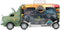 World of Dinosaurs Dinotruck met 3 Pull-back Auto's