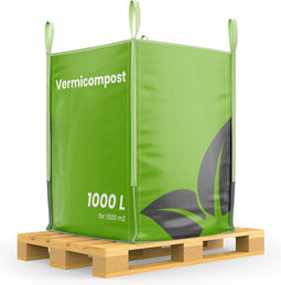 Wormenmest – Vermicompost - Wormencompost (Bigbag 1000 Liter – voor 1000m2) - Organifer