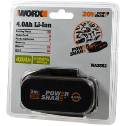 WORX battery WA3553 20V 4.0Ah Li-Ion