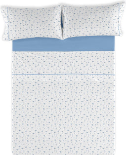 Set beddengoed Alexandra House Living Estelia Blauw Bed van 135/140 3 Onderdelen