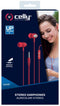 Celly UP500 - In-Ear Stereo Oordopjes - Handsfree bellen - Rood