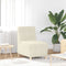 vidaXL - Fauteuil - 55 - cm - fluweel - crèmekleurig