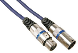 HQ Power Professional DMX Kabel - 10m - XLR Mannelijk naar XLR Vrouwelijk - Zwart