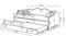 Kinderbed - met matras & lade - 160x80cm - grijs wit