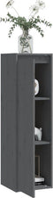 vidaXL - Wandkast - 30x30x100 - cm - massief - grenenhout - grijs