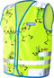 WOWOW Comic veggie Jacket groen - fluohesje kind EN17353 - S