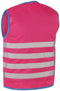 Wowow Veiligheidshesje kind met rits EN 1150 - Fun Fietsjas - Maat L - Unisex - roze/blauw/zilver