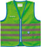 Wowow Veiligheidshesje kind met rits EN 1150 - Fun Fietsjas - Maat L - Unisex - groen/blauw/zilver
